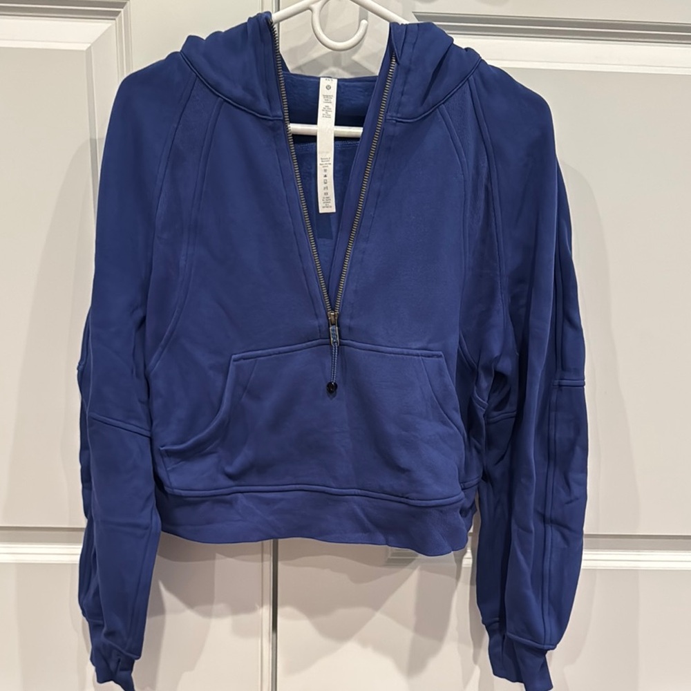 lululemon Blue Scuba Cropped Hoodie